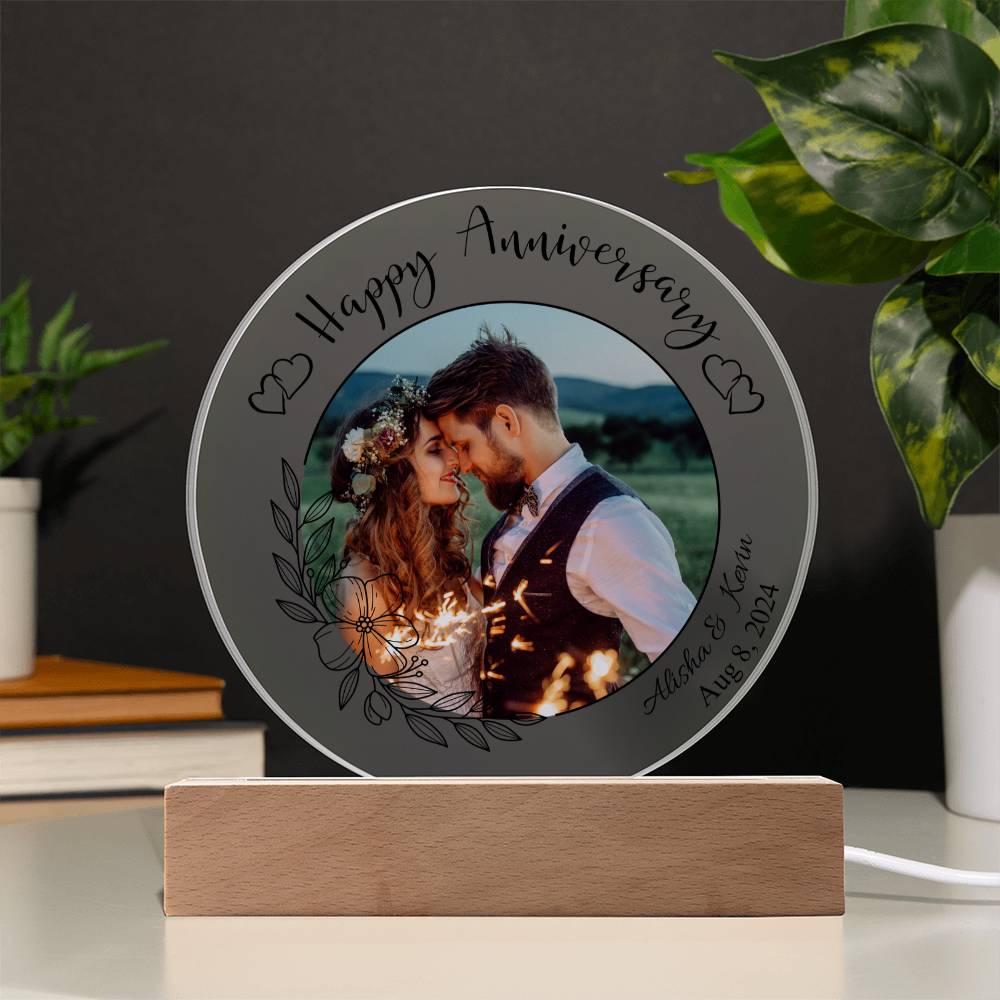 Personalized | Acrylic Circle Anniversary Plaque