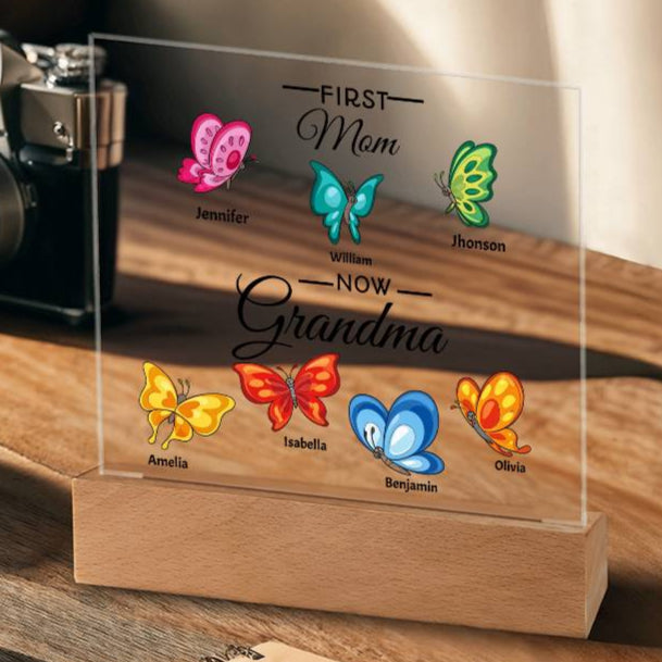 Mom To Grandma | Personalized Acrylic Square Plaque