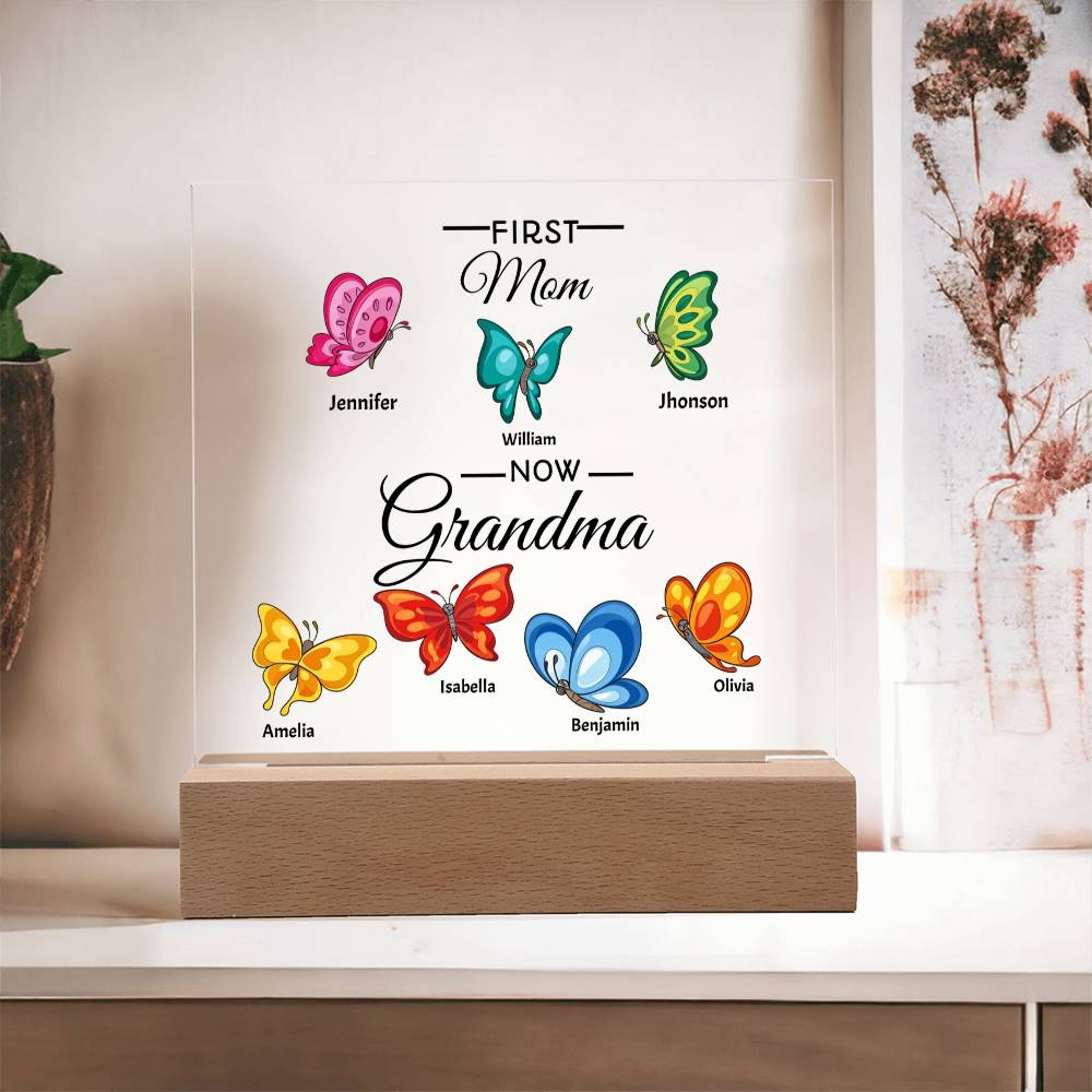 Mom To Grandma | Personalized Acrylic Square Plaque