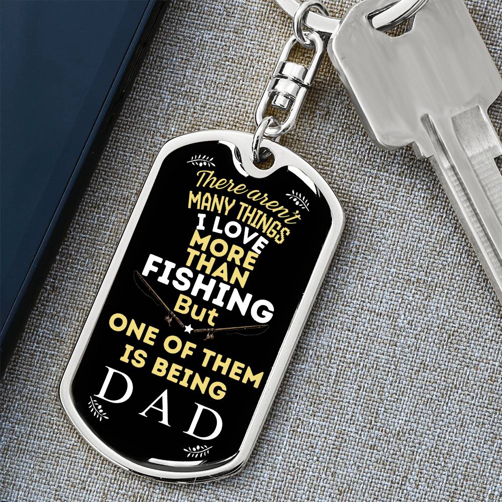 Love Being Dad | Dog Tag Swivel Keychain