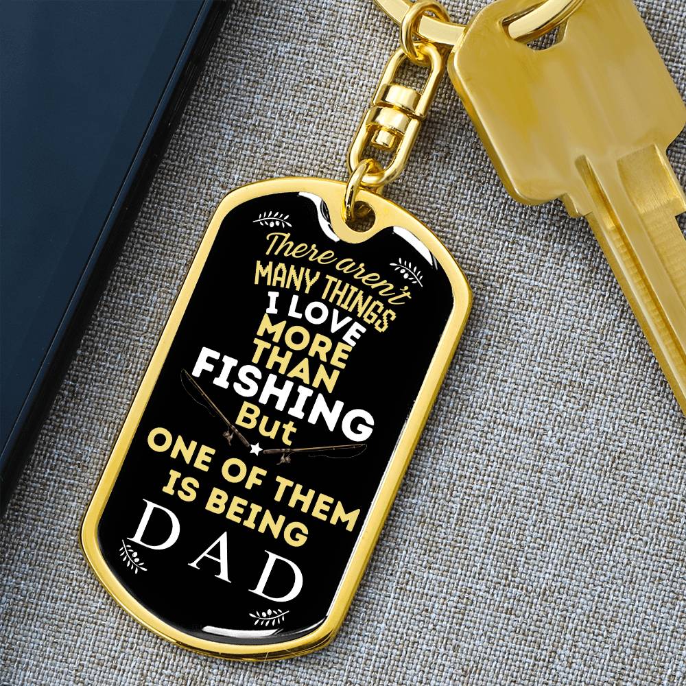 Love Being Dad | Dog Tag Swivel Keychain