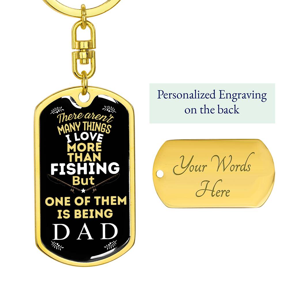 Love Being Dad | Dog Tag Swivel Keychain