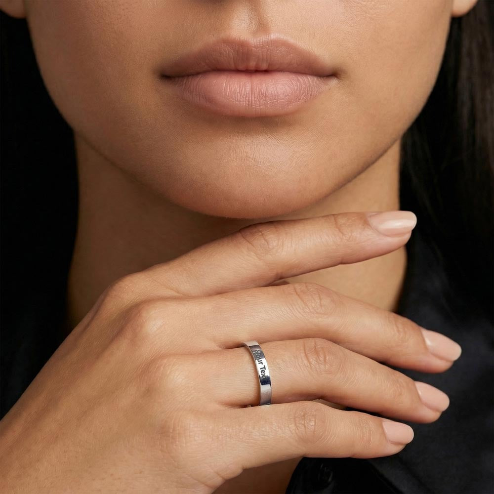 Proud to Call You My Daughter | Engraved Ring (BLK TXT)