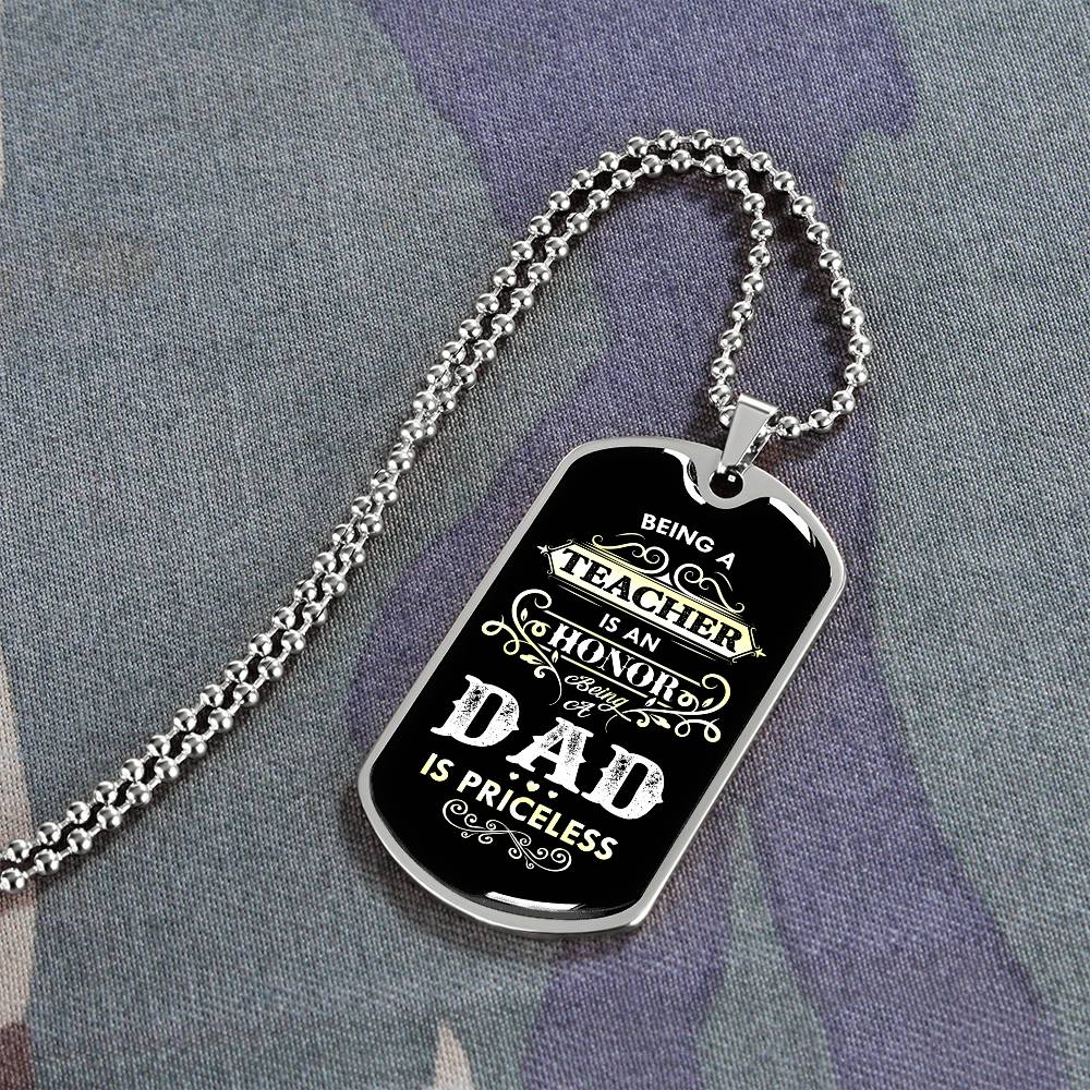 Being Dad | Priceless Dog Tag Necklace