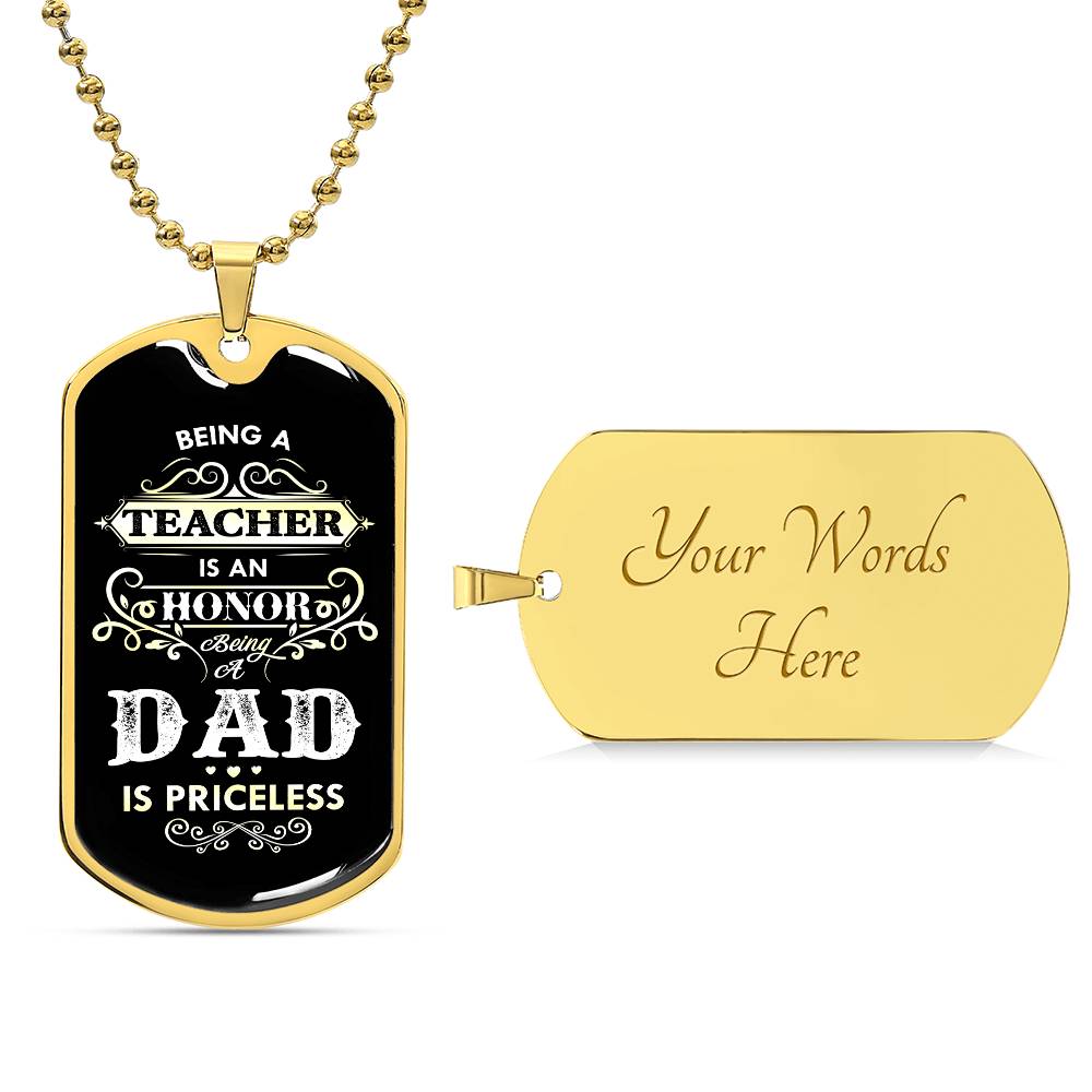 Being Dad | Priceless Dog Tag Necklace