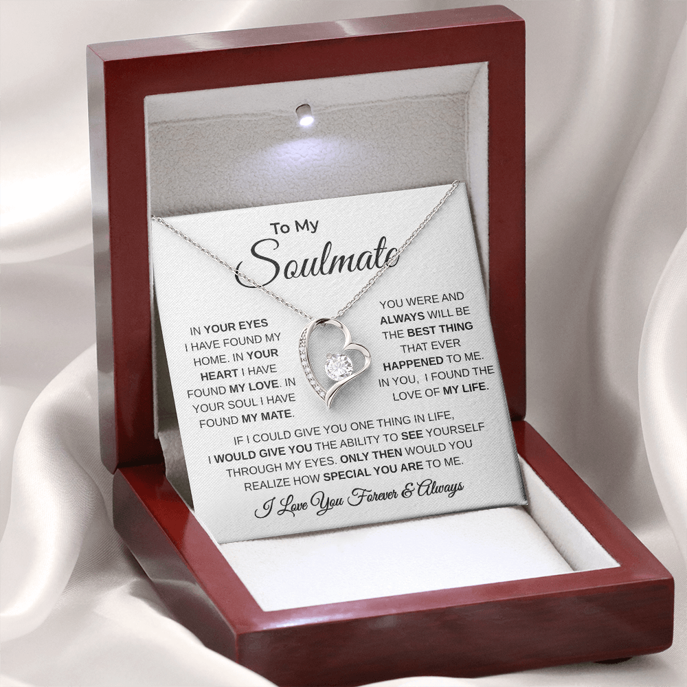 To My Soulmate | The Love Of My Life | Forever Love Necklace