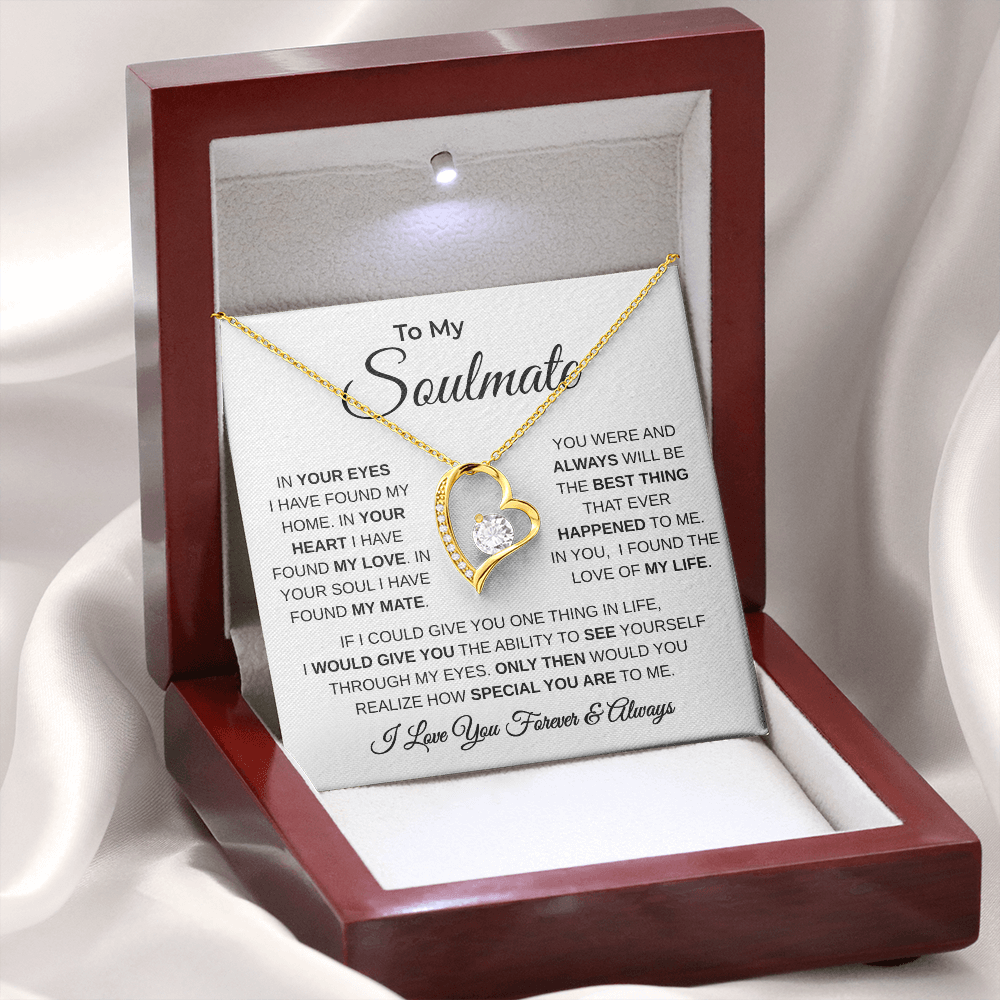 To My Soulmate | The Love Of My Life | Forever Love Necklace