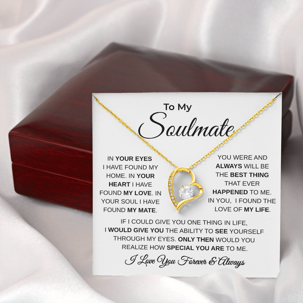 To My Soulmate | The Love Of My Life | Forever Love Necklace