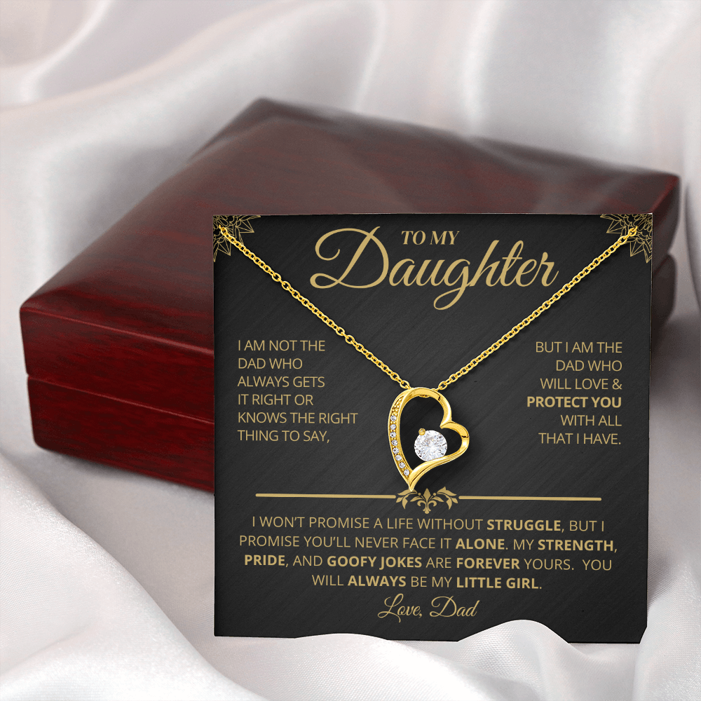 To My Daughter | Always My Little Girl | Forever Love Necklace