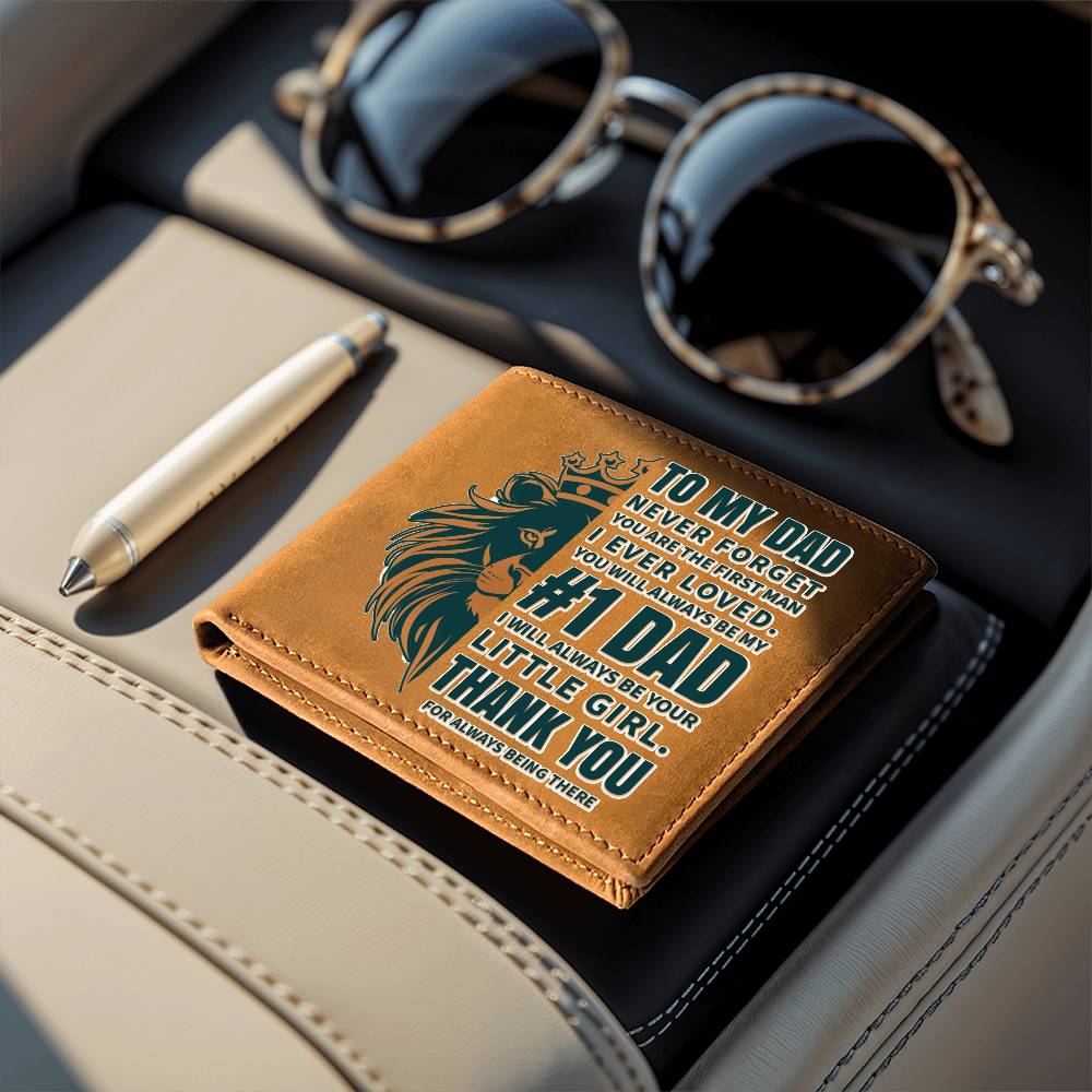 To My Dad | First Love | Custom Leather Wallet