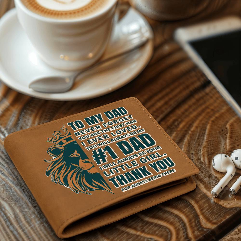 To My Dad | First Love | Custom Leather Wallet