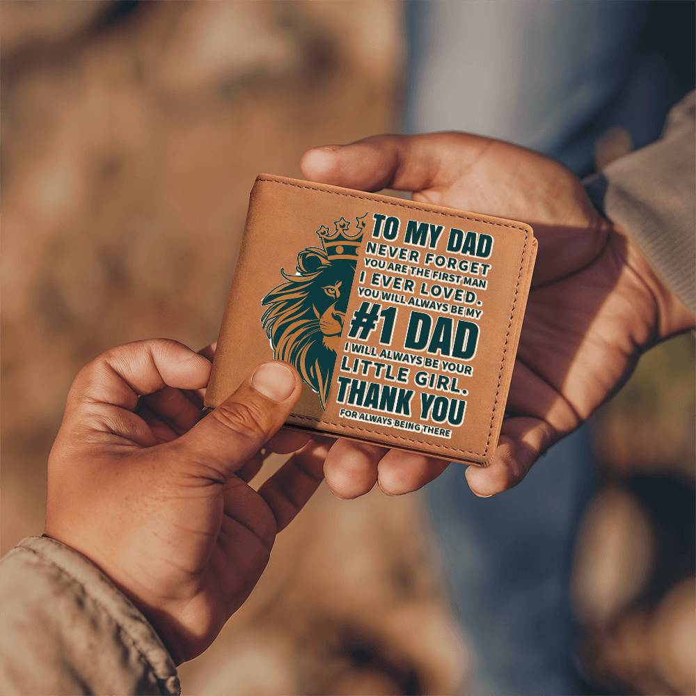 To My Dad | First Love | Custom Leather Wallet