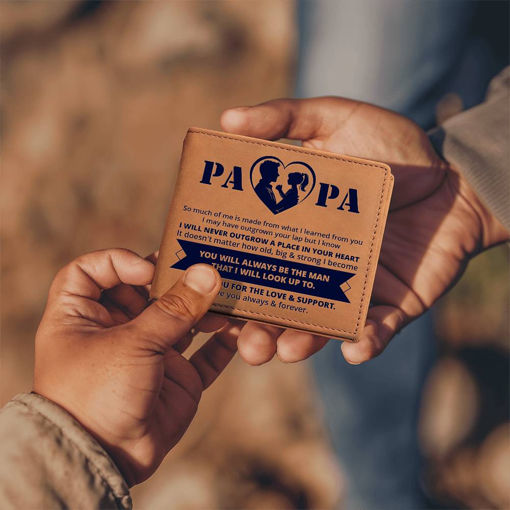 To My Papa | Custom Leather Wallet