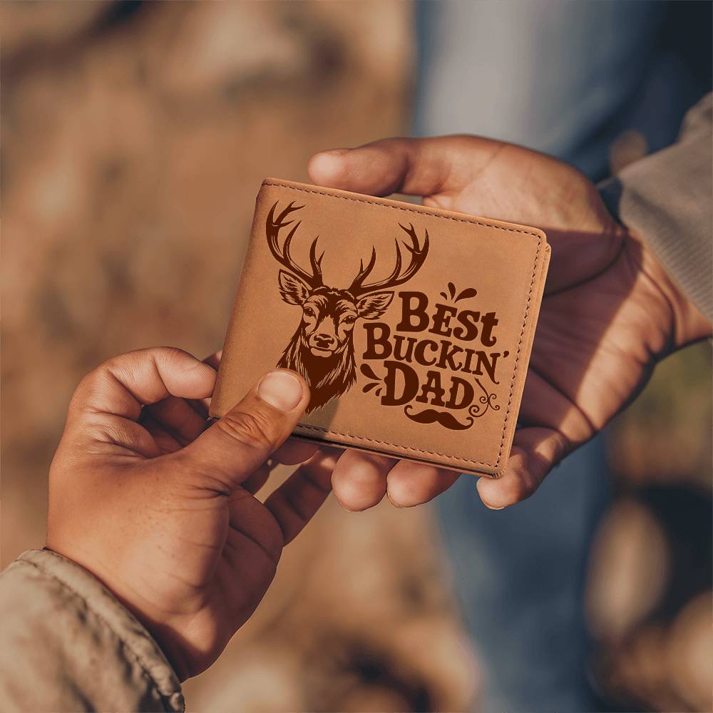Best Buckin Dad | Custom Leather Wallet