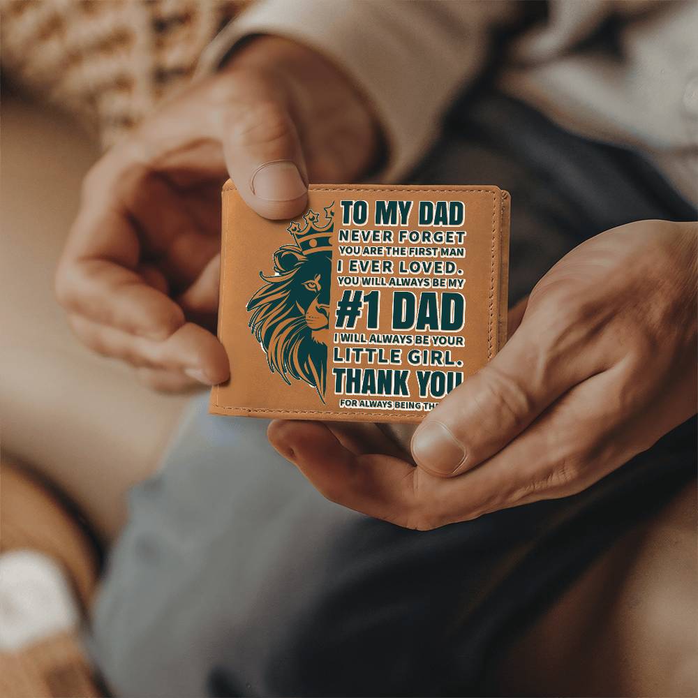 To My Dad | First Love | Custom Leather Wallet
