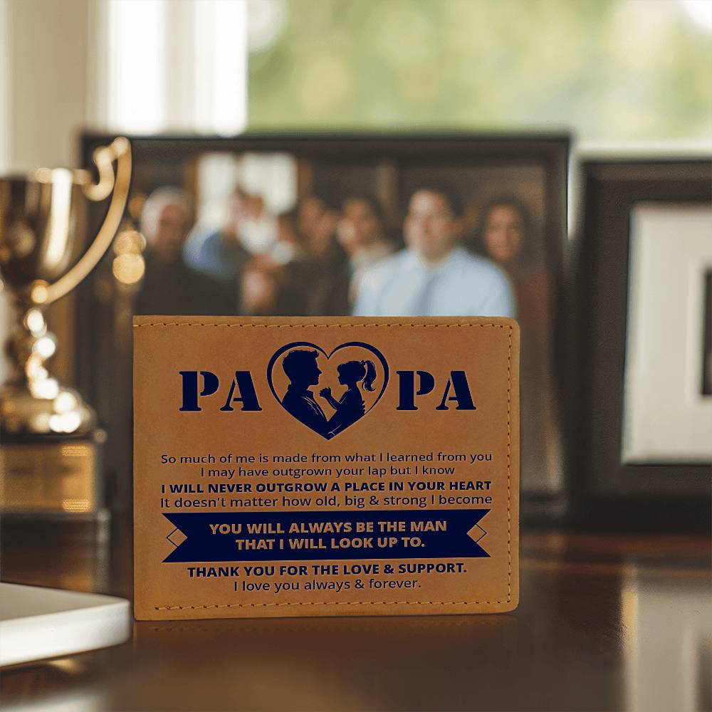 To My Papa | Custom Leather Wallet