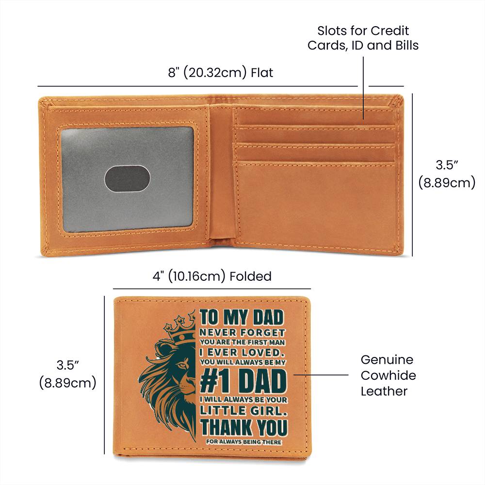 To My Dad | First Love | Custom Leather Wallet