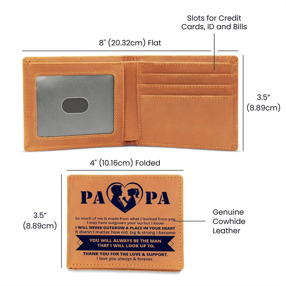To My Papa | Custom Leather Wallet
