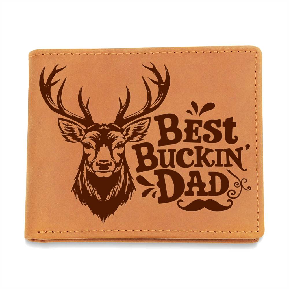 Best Buckin Dad | Custom Leather Wallet