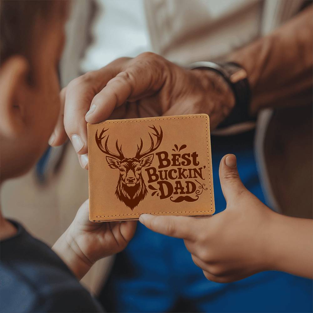 Best Buckin Dad | Custom Leather Wallet