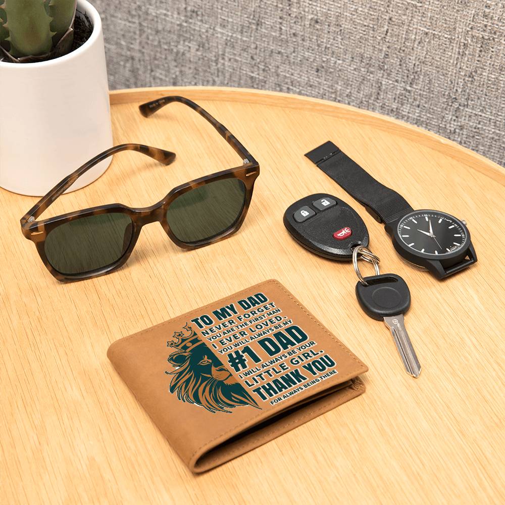 To My Dad | First Love | Custom Leather Wallet