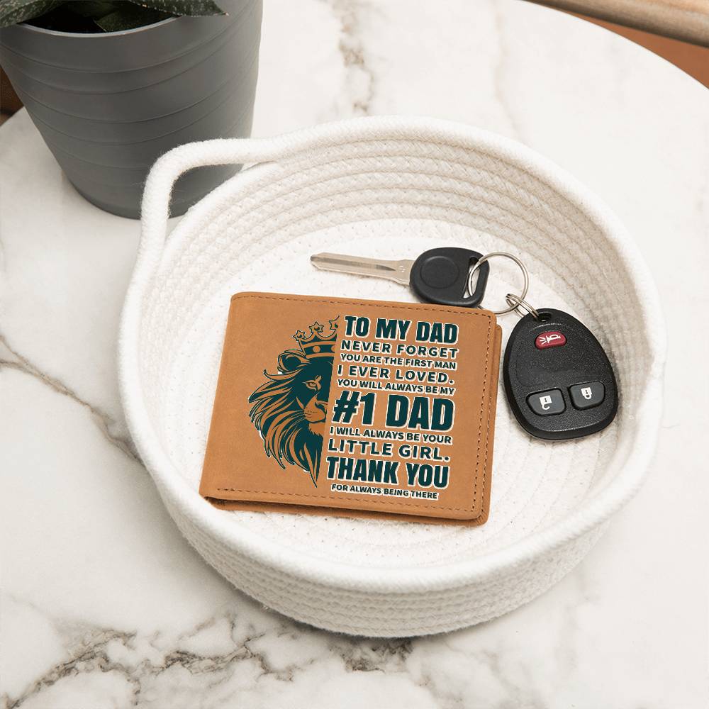 To My Dad | First Love | Custom Leather Wallet