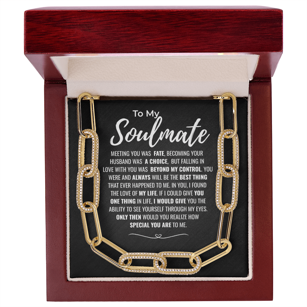 To My Soulmate | The Best Thing That Ever Happened To Me | CZ Paperclip Necklace