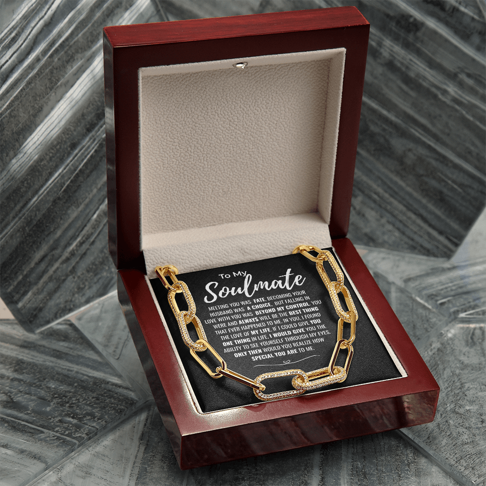 To My Soulmate | The Best Thing That Ever Happened To Me | CZ Paperclip Necklace