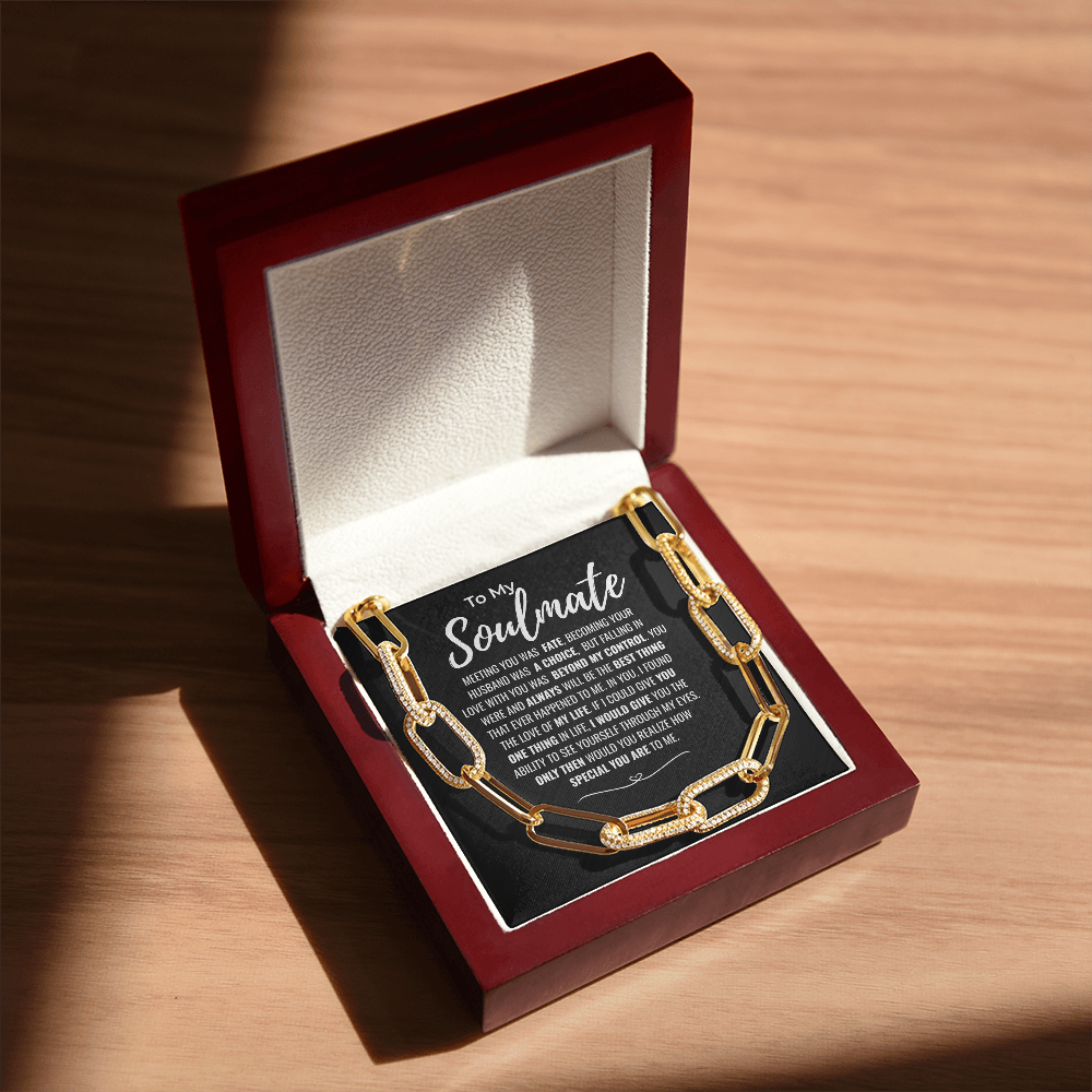 To My Soulmate | The Best Thing That Ever Happened To Me | CZ Paperclip Necklace
