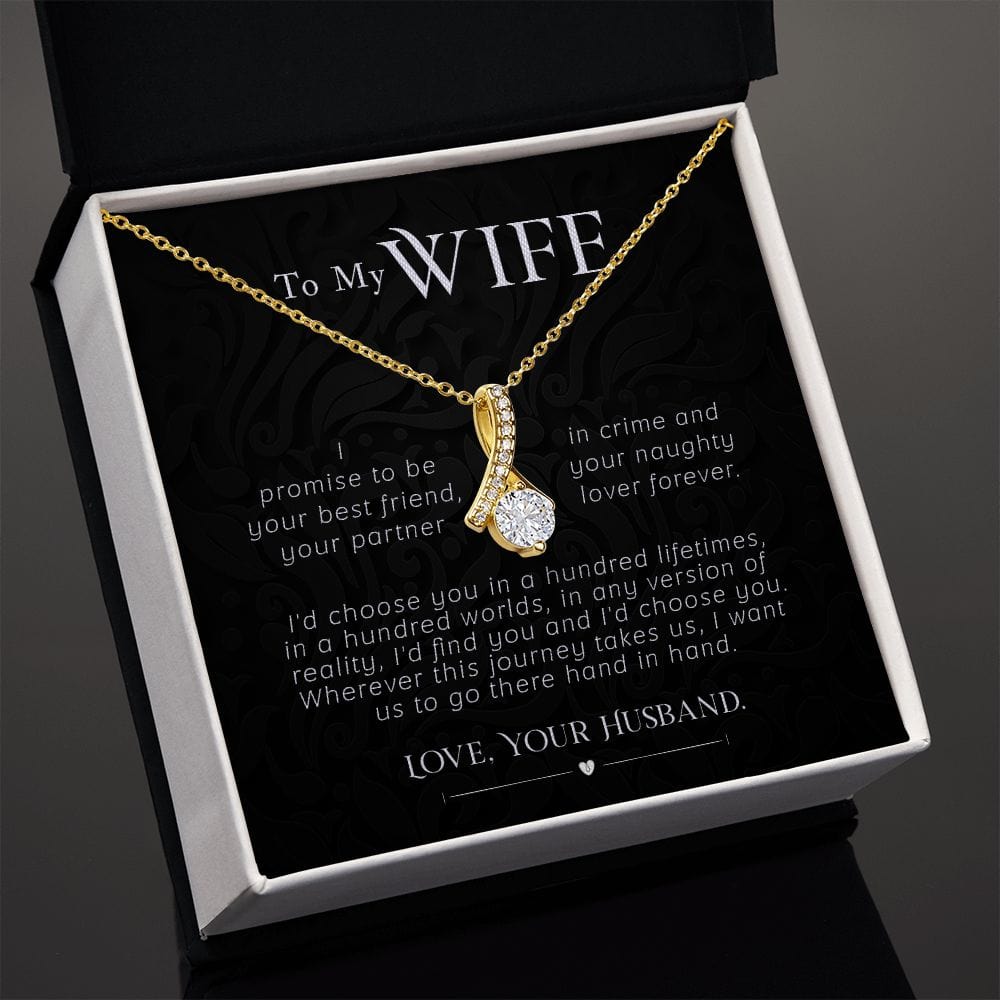 To My Wife - Hand in Hand Necklace