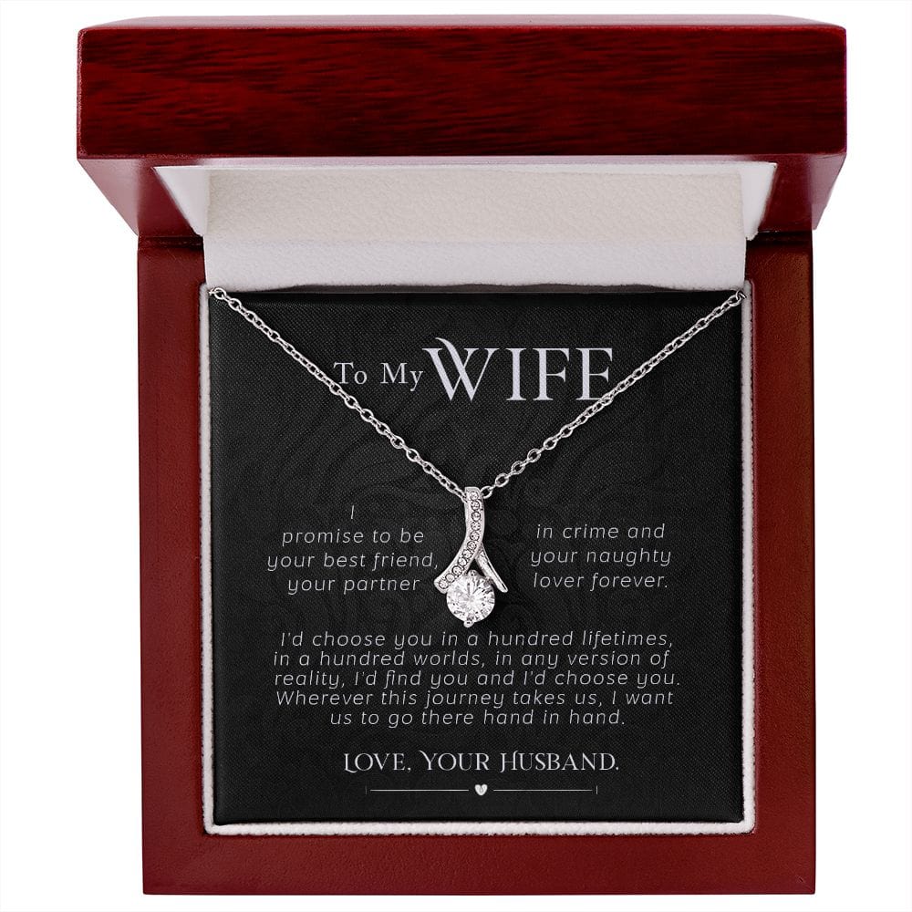 To My Wife - Hand in Hand Necklace