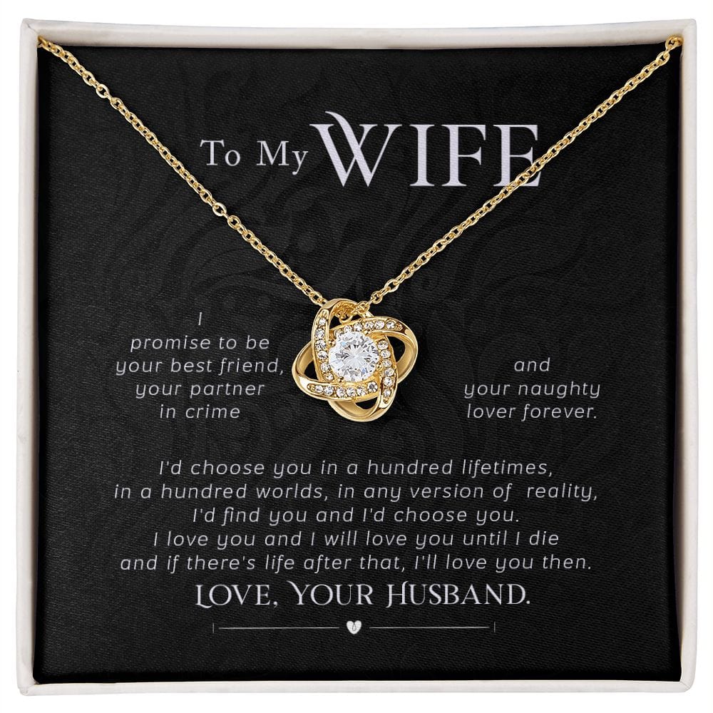 To My Wife - I Promise | Love Knot Necklace