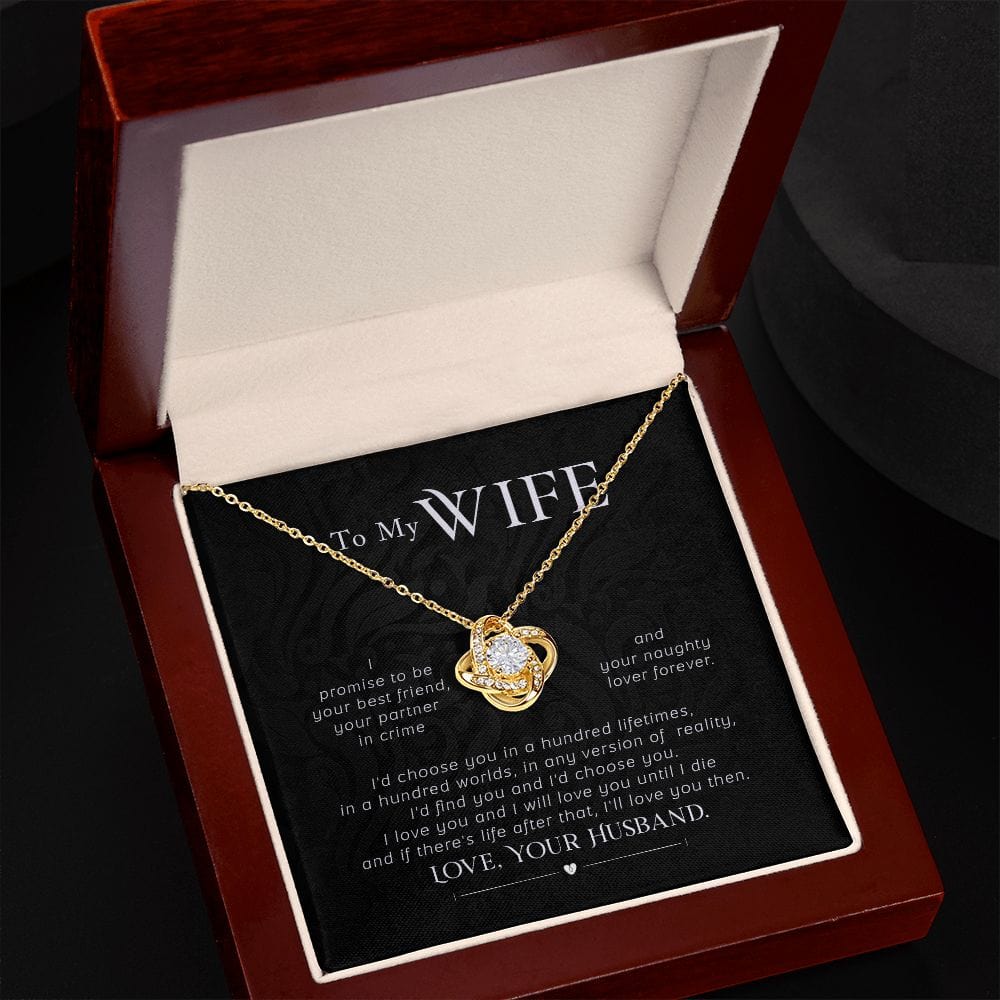 To My Wife - I Promise | Love Knot Necklace