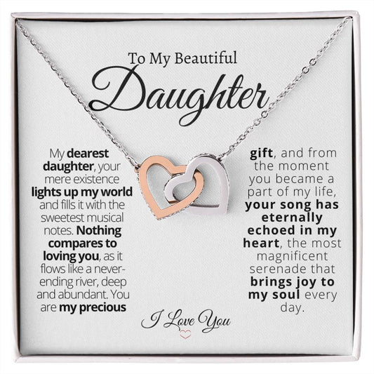 Give your daughter a meaningful gift that will last forever with the Interlocking Hearts necklace. This stunning accessory is embellished with cubic zirconia crystals and symbolizes your never-ending love. Show her how much she means to you and give her the gift of eternal hope! Get free shipping at Giftiveo today.