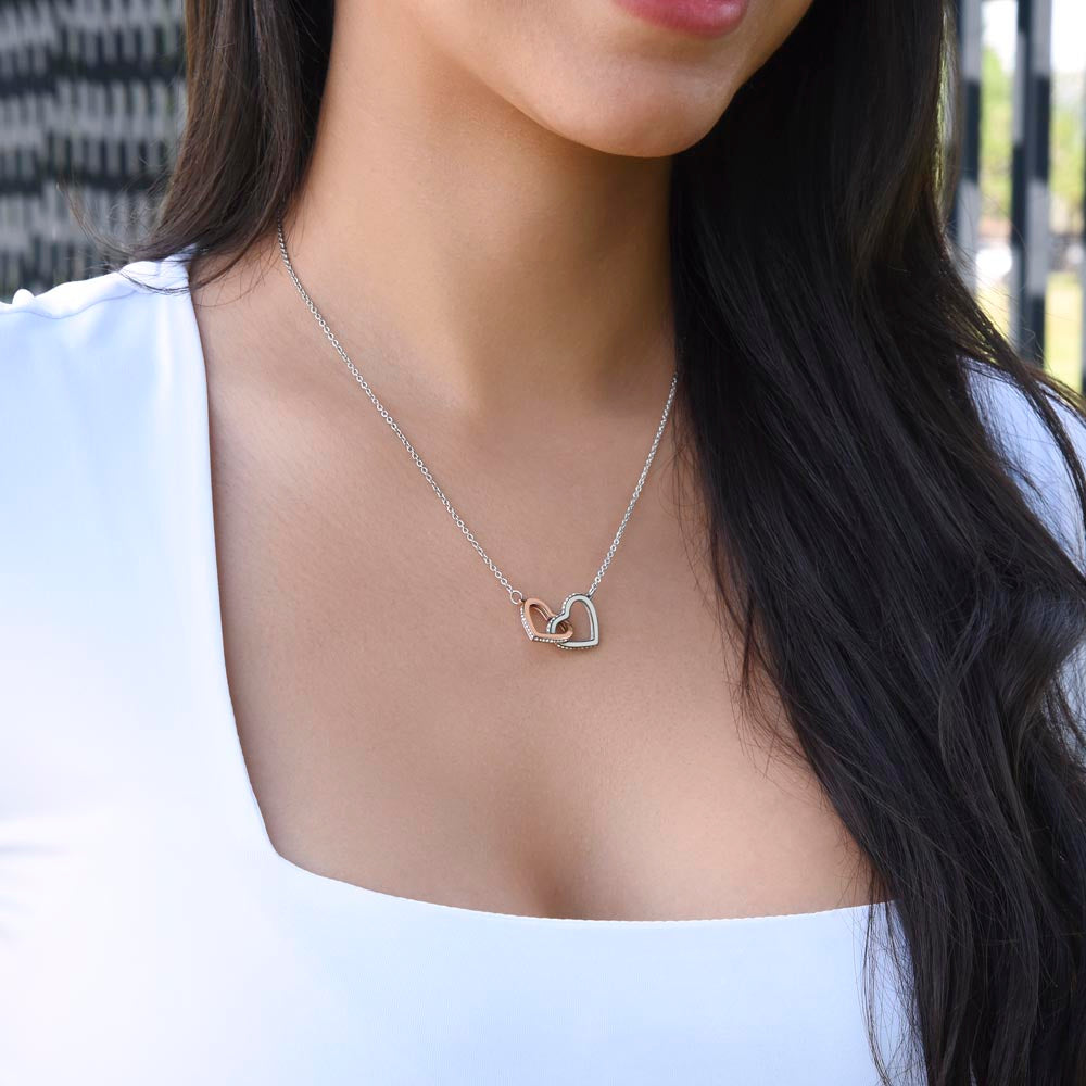 To My Daughter | You'll Always Be My Baby Girl | Interlocking Hearts Necklace