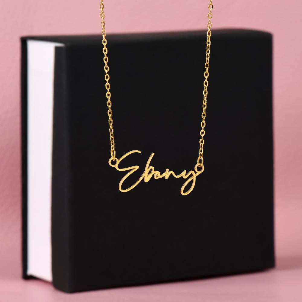 To My Daughter | Believe In Yourself | Personalized Signature Name Necklace