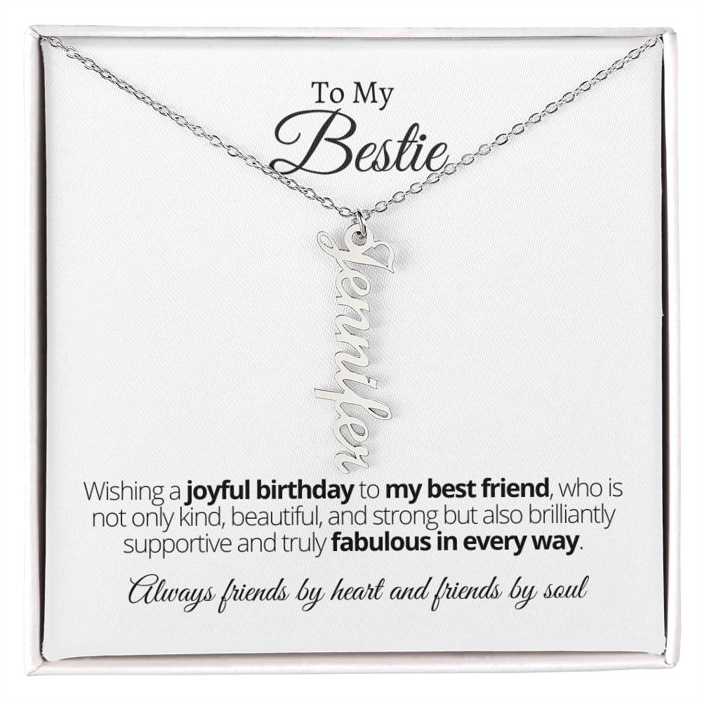 My Bestie - Happy Birthday - Name Necklace