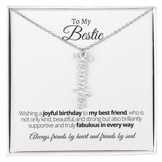 My Bestie - Happy Birthday - Name Necklace