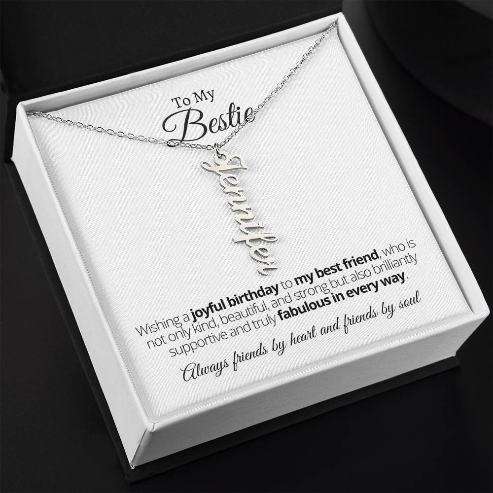My Bestie - Happy Birthday - Name Necklace