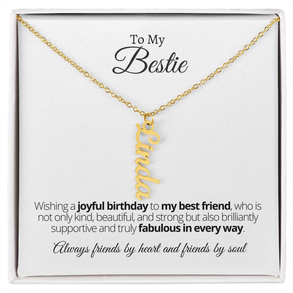 My Bestie - Happy Birthday - Name Necklace
