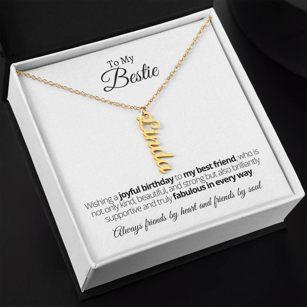 My Bestie - Happy Birthday - Name Necklace