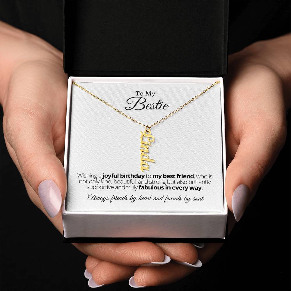 My Bestie - Happy Birthday - Name Necklace