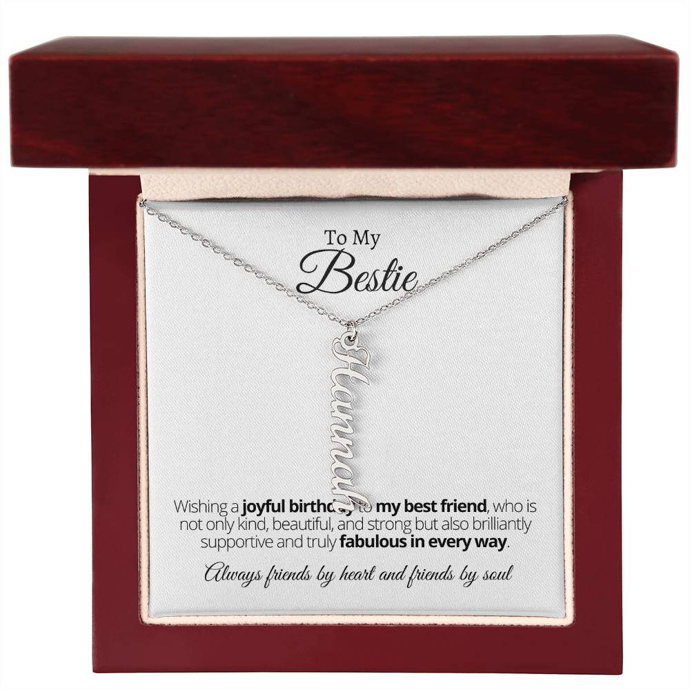My Bestie - Happy Birthday - Name Necklace