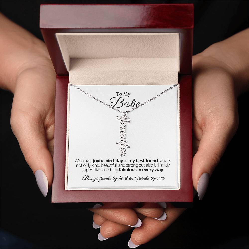 My Bestie - Happy Birthday - Name Necklace