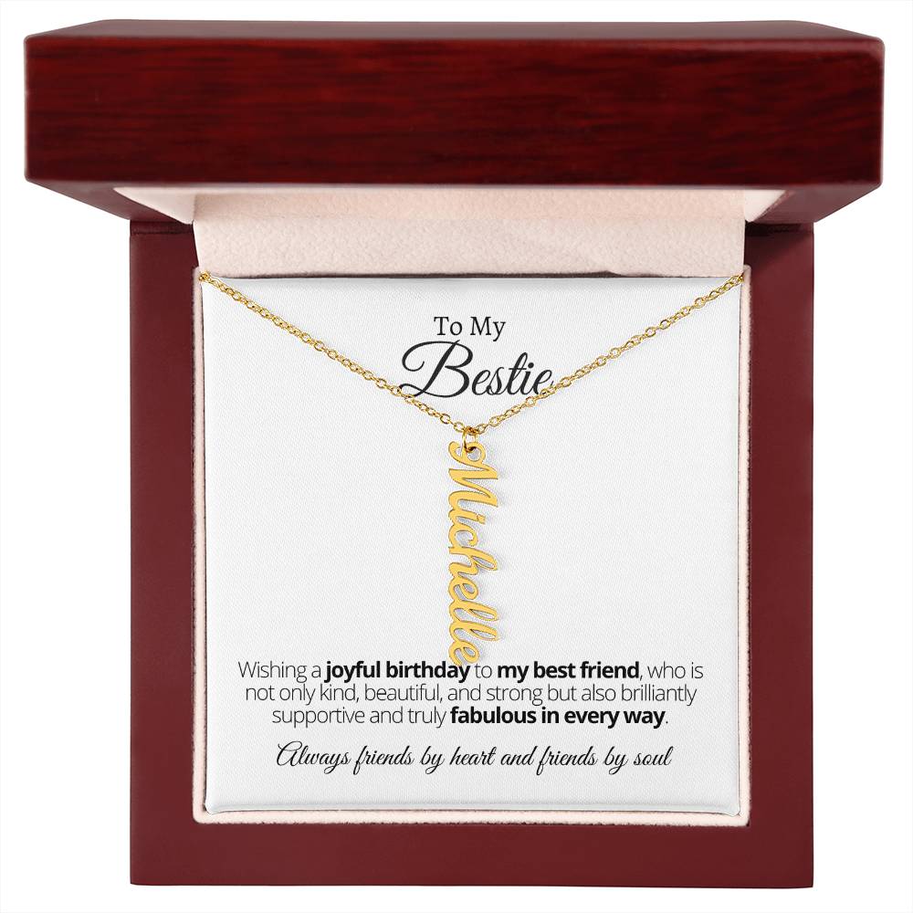 My Bestie - Happy Birthday - Name Necklace