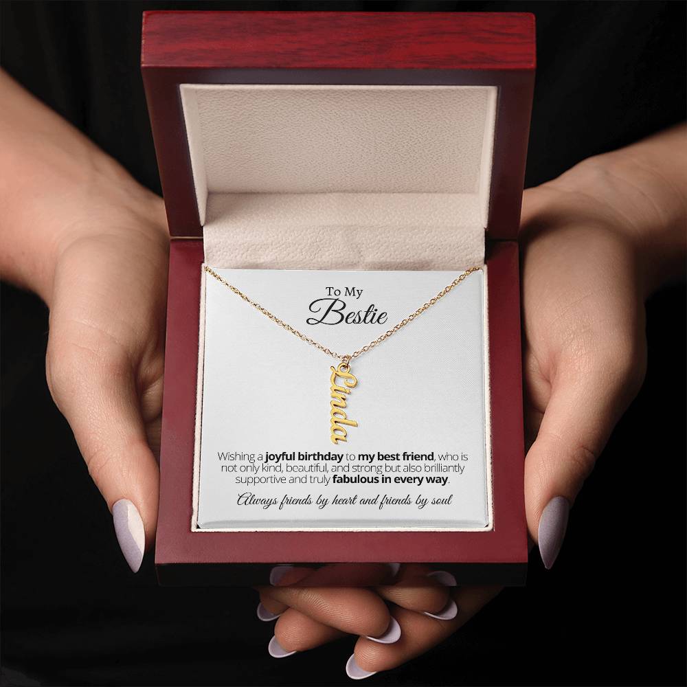 My Bestie - Happy Birthday - Name Necklace