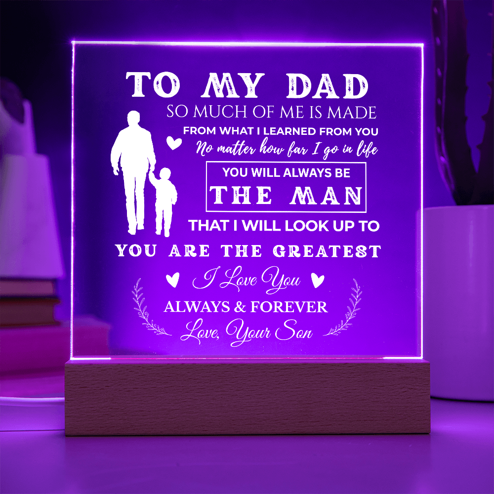 To My Dad | You Are The Greatest | Acrylic Plaque (WHT)