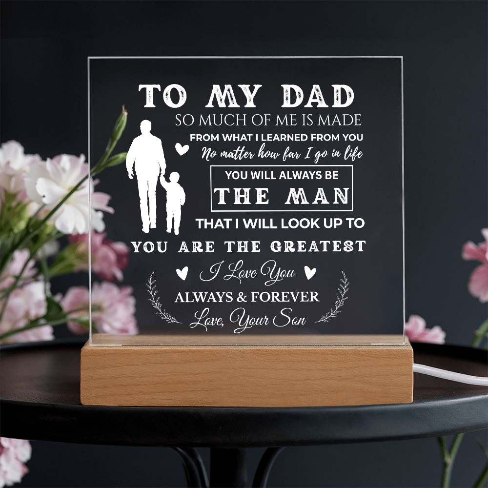 To My Dad | You Are The Greatest | Acrylic Plaque (WHT)