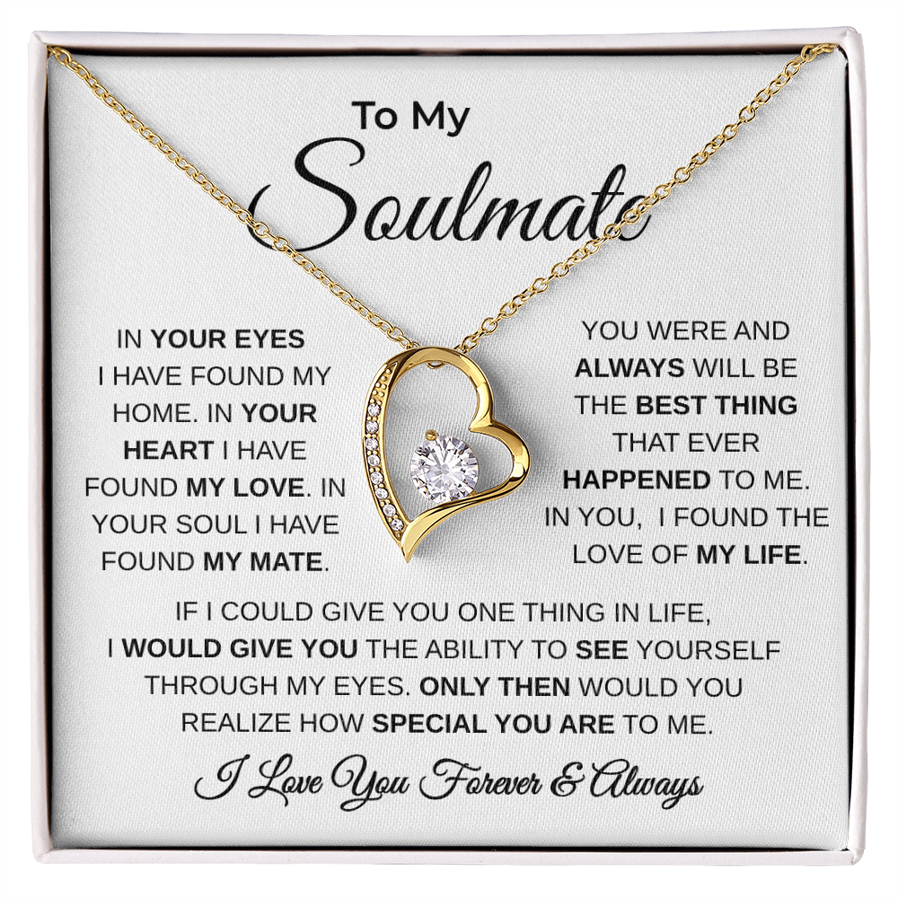 To My Soulmate | The Love Of My Life | Forever Love Necklace