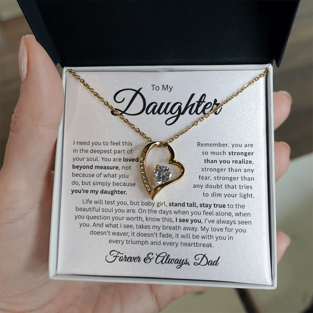 To My Daughter | Loved Beyond Measure | Forever Love Necklace